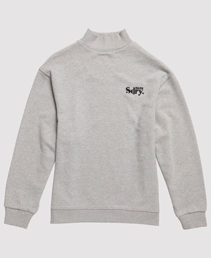 Superdry Ana High Neck Crew Női Pulóver Szürke | FEHMJ9824